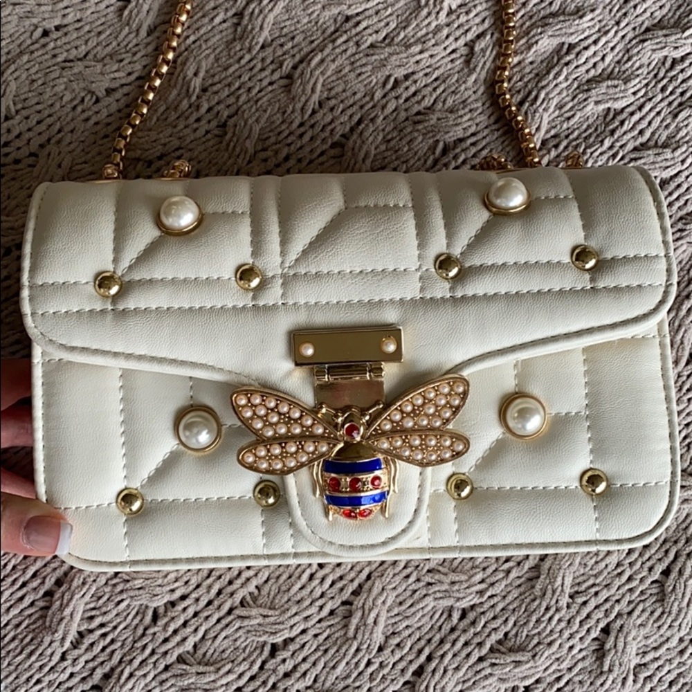 NWOT designer inspired purse. Cream white